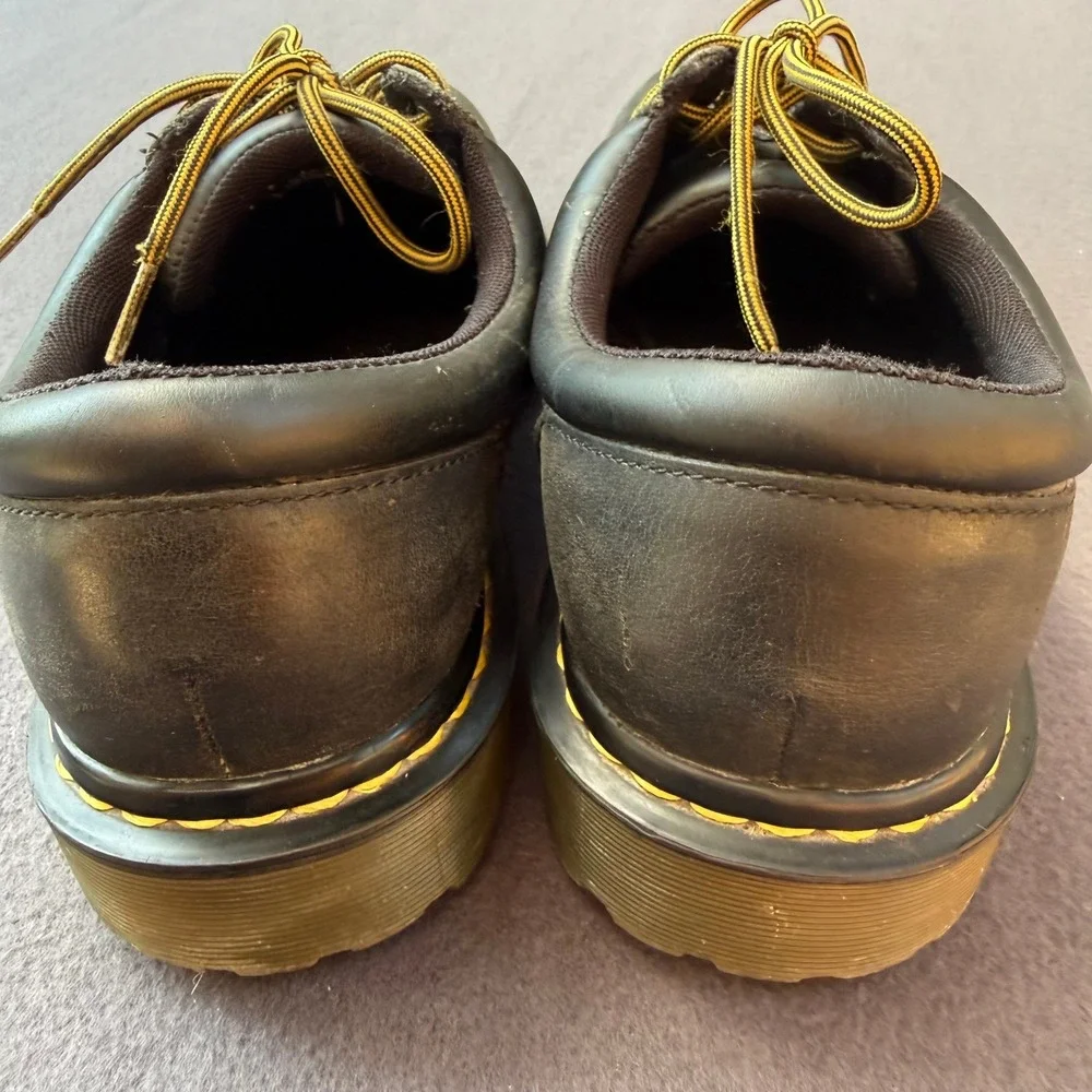 Dr. Martens Graceland Black Leather Oxford Lug Sole Shoes Mens 9 Womens 10 UK 8